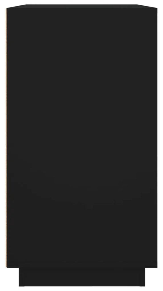 fekete szerelt fa tálalóasztal 80 x 34 x 70 cm