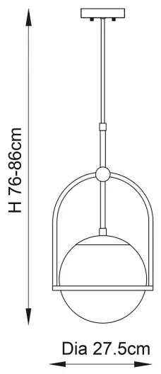 Endon 90844 - Rudas csillár ONTARIO 1xE27/10W/230V sárgaréz