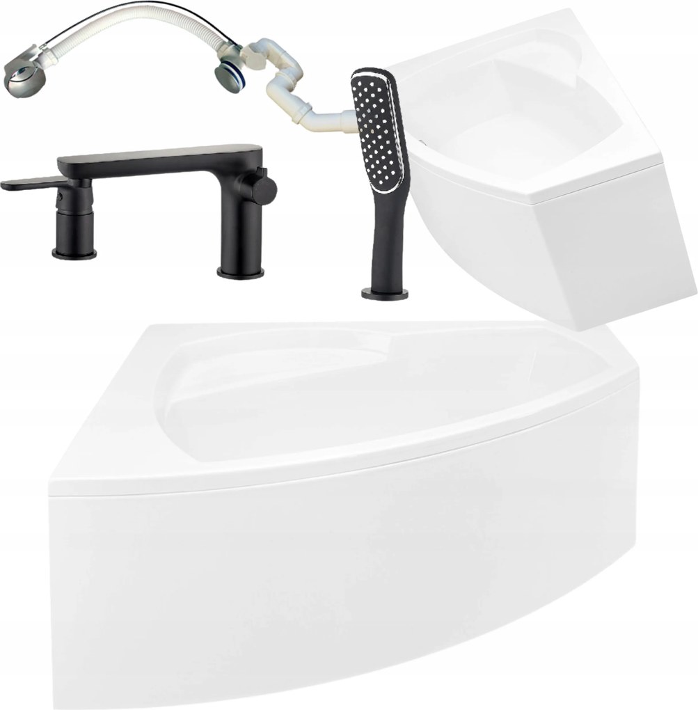 Falra Szerelhető Kád Bal 170x115 Sarok Csaptelepes Ülőfelület Szifon