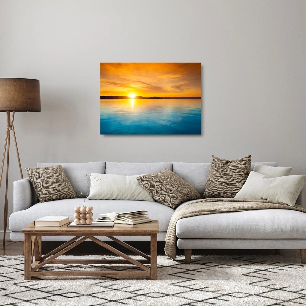 Napkelte képe (üvegen) (70x50 cm)