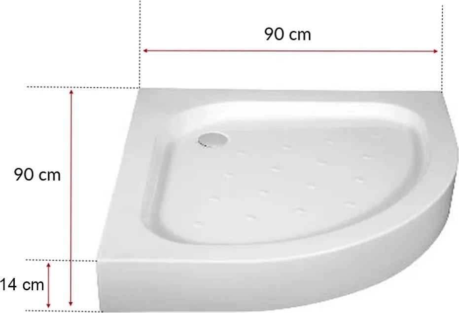 Klonberg 90x90 Íves akríl zuhanytálca