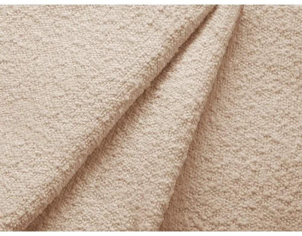 Bézs buklé kinyitható sarokkanapé (bal oldali) Jodie – Micadoni Home