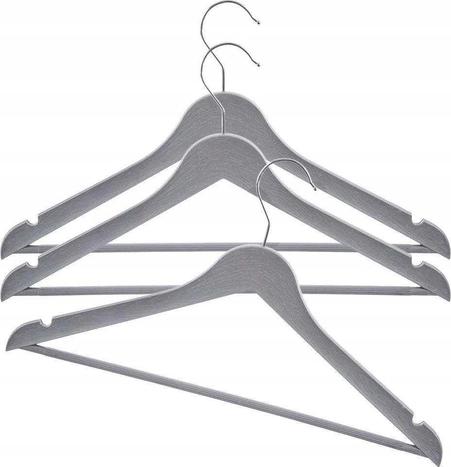 Ruhaakasztók Szürke Forgatható Szekrényhez Műanyag 3 Db-os Szett