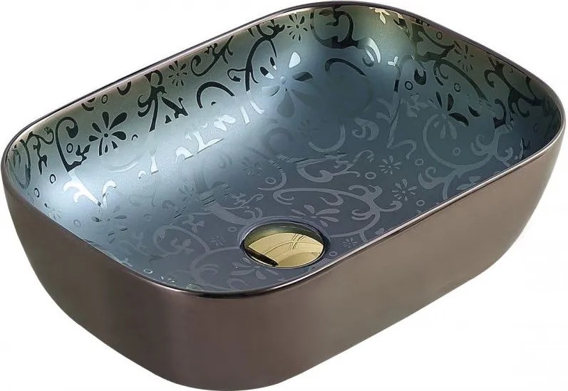 Mexen Rita pultra szerelhető mosdókagyló 45 x 32 cm, zöld - 21084556