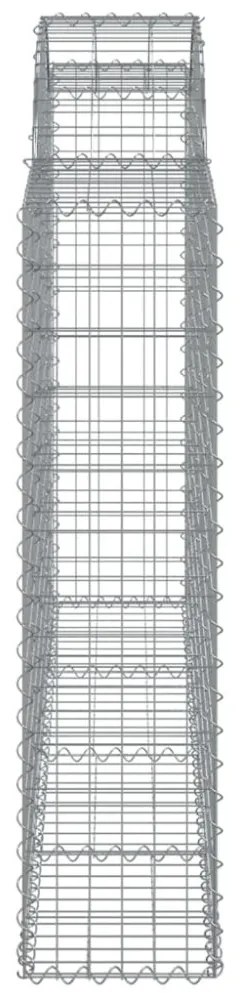 10 db íves horganyzott vas gabion kosár 200x30x120/140 cm
