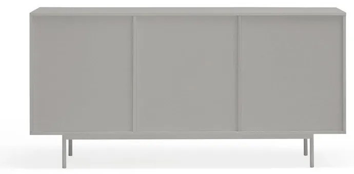 Szürke-natúr színű alacsony komód tölgyfa dekorral 159x80 cm Sierra – Teulat