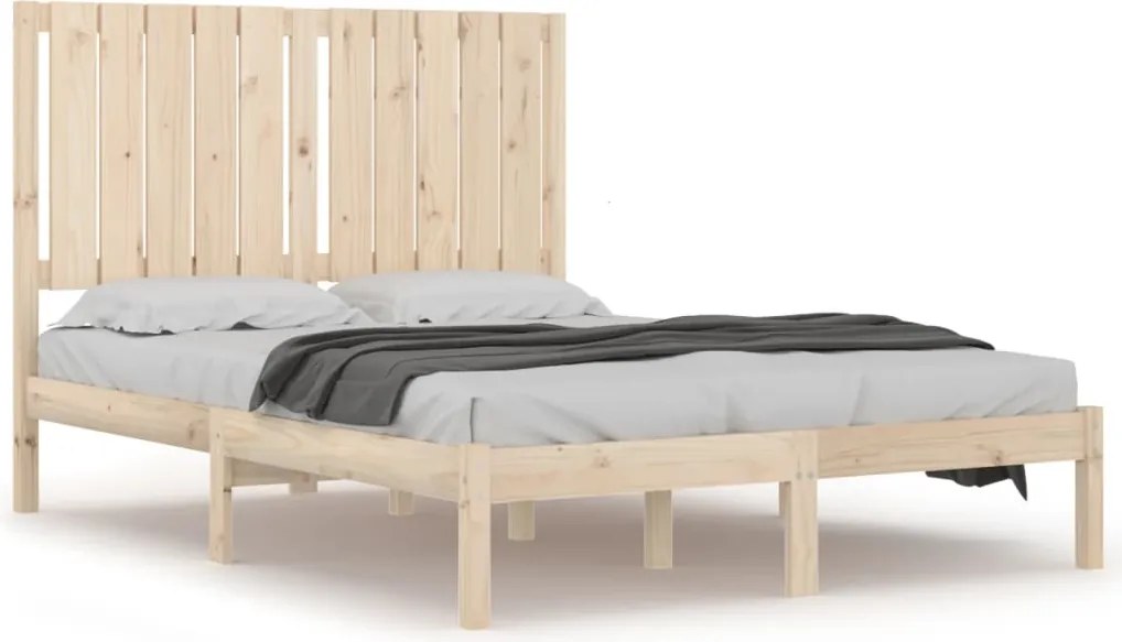 vidaXL tömör fenyőfa ágykeret ágy matrac nélkül 120 x 200 cm