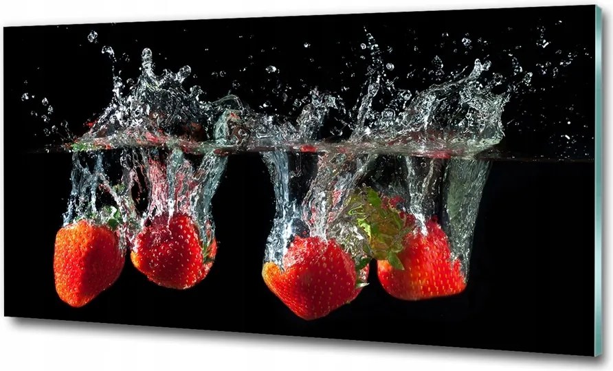 Fotó kép edzett üveg Gyümölcsök és víz 100x70