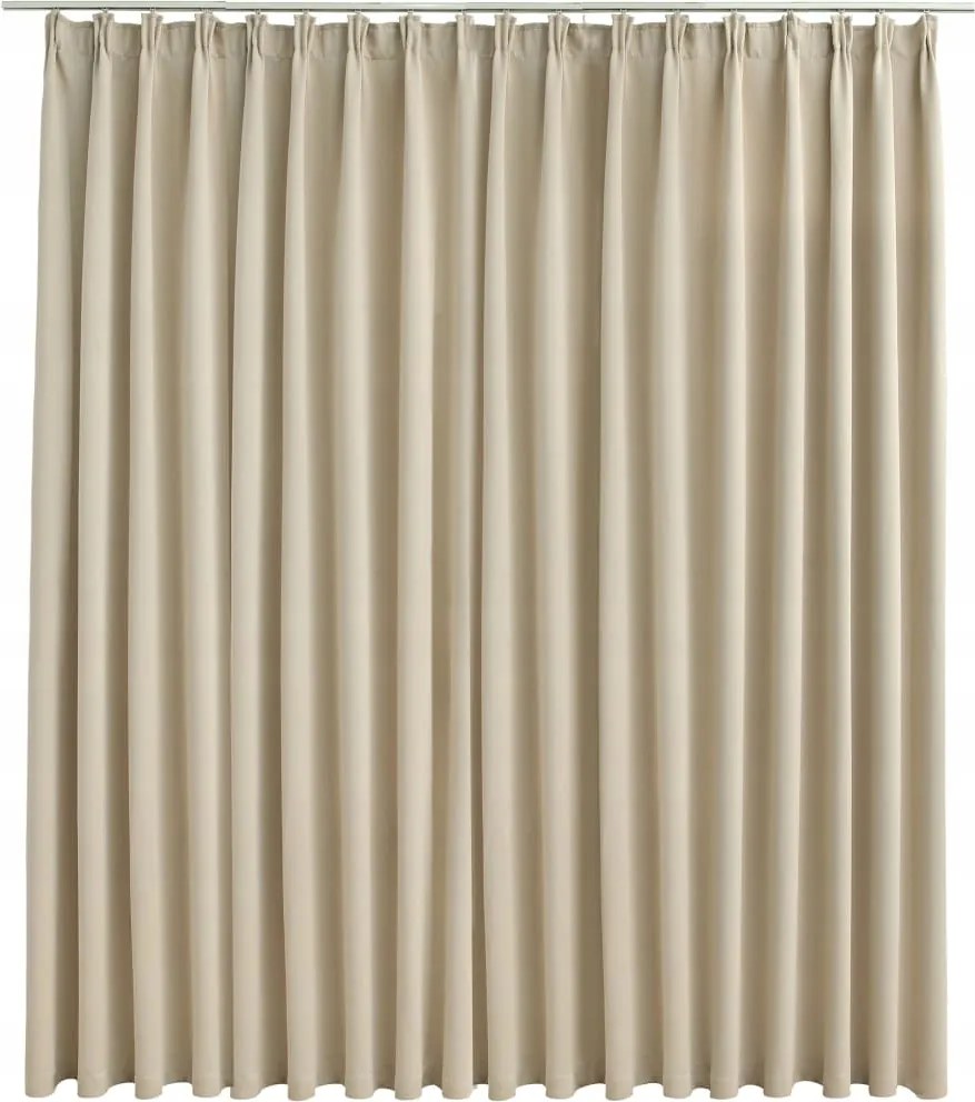 Sötétítő függöny akasztókkal, bézs, 290x245