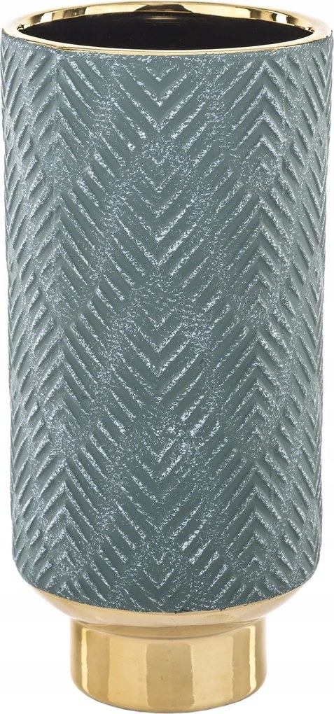 Váza zöld arany üveg kerámia fedél