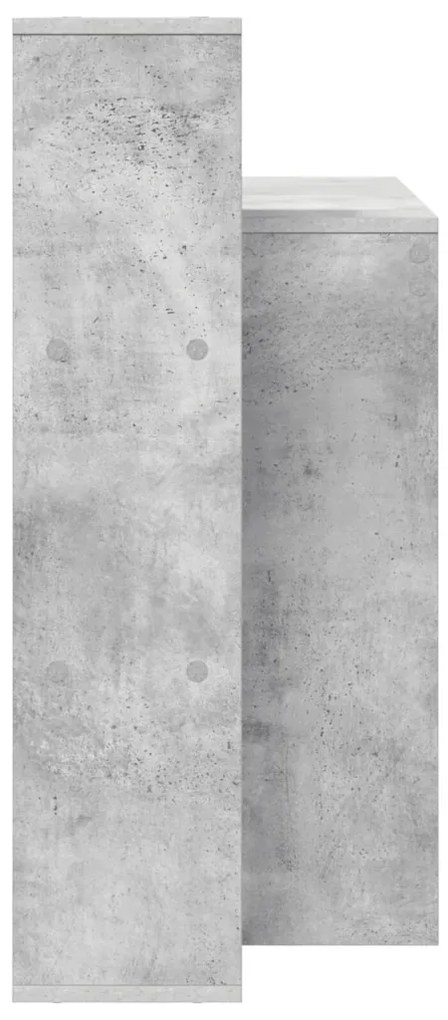 Asztal polcokkal Beton szürke 100 x 40 x 90 cm Faanyag