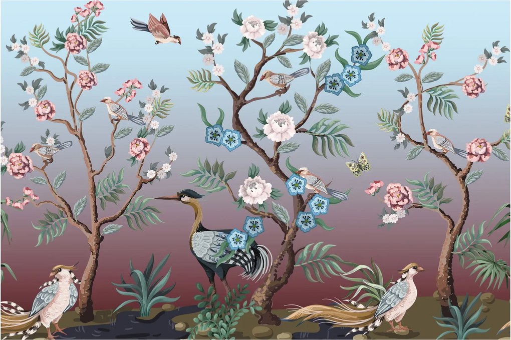 Kép - madár park (90x60 cm)