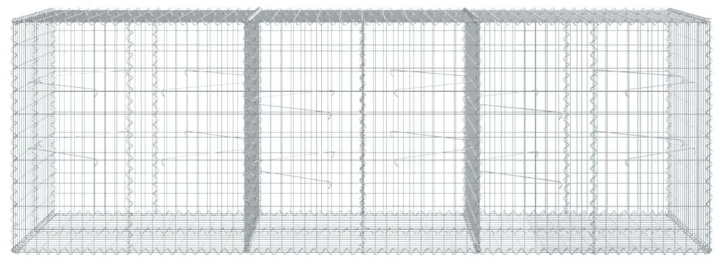 horganyzott vas gabion kosár fedéllel 300 x 100 x 100 cm