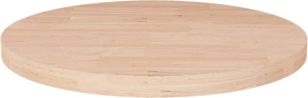vidaXL kerek kezeletlen tömör tölgyfa asztallap Ø40 x 2,5 cm
