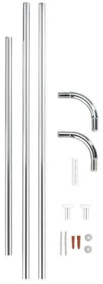 WENKO 19215100 - rúdtartó UNIVERSAL 2x2 cm króm/fehér