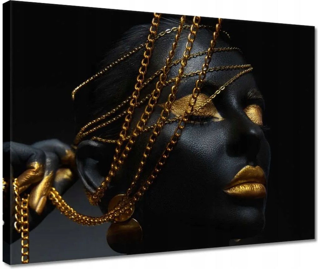 Vászonkép 40x30 Arany ékszerek a kézben