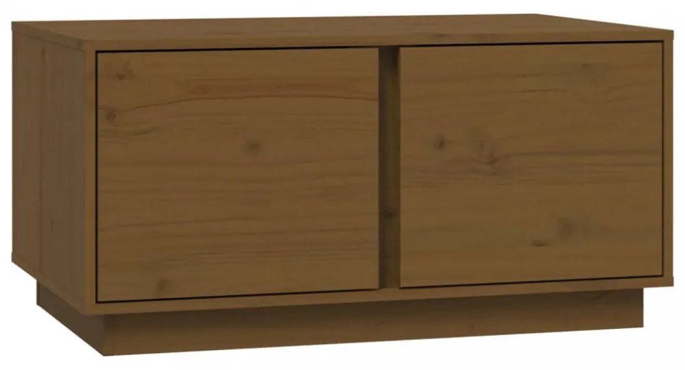 vidaXL mézbarna tömör fenyőfa dohányzóasztal 80 x 50 x 40 cm