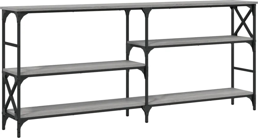 vidaXL szürke sonoma színű szerelt fa konzolasztal 180 x 29 x 76,5 cm