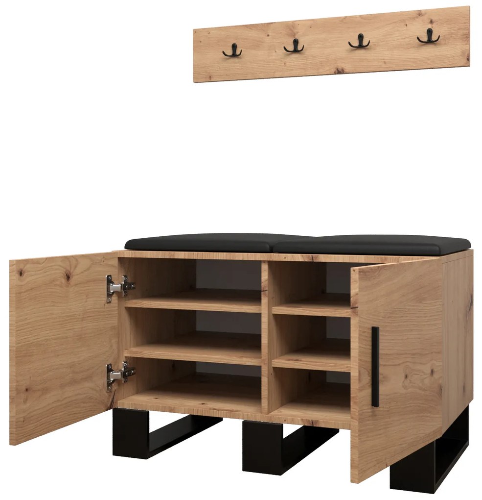 Előszobabútor Amanda 21 (artisan tölgy + bézs). 1086037