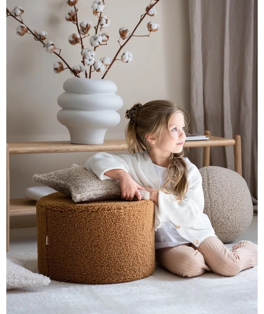 Barna buklé gyerek puff – Wigiwama