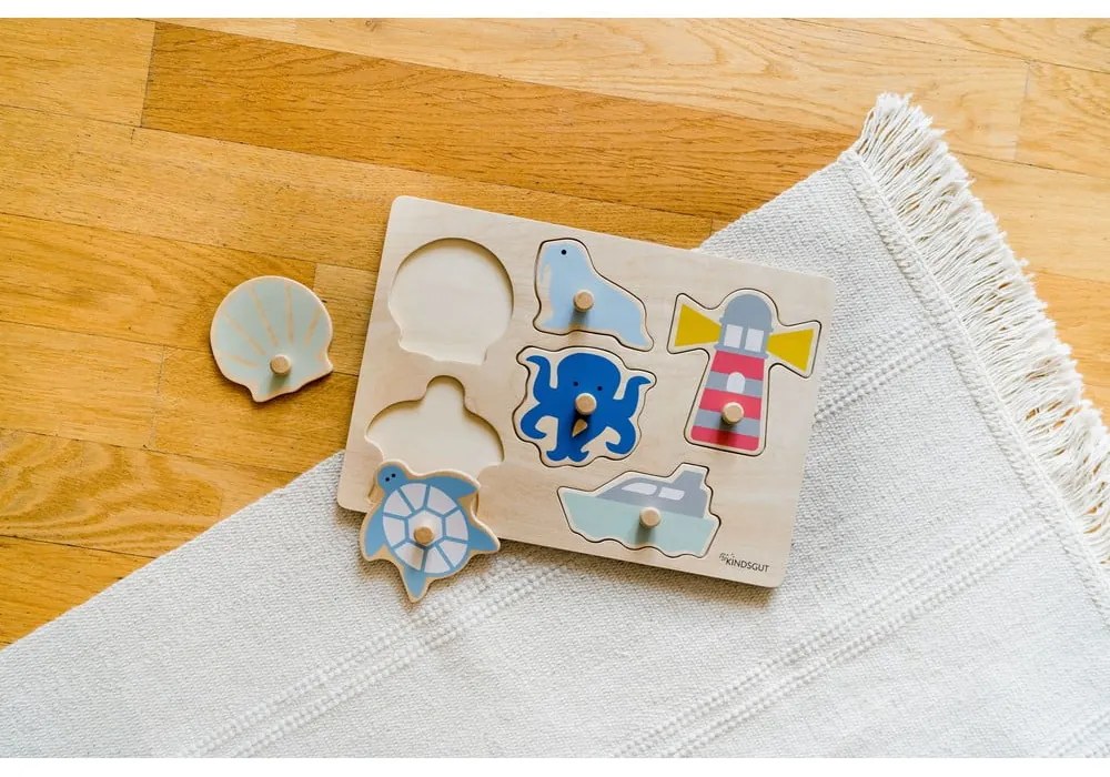 Fa formabeillesztős puzzle (részek száma 6) Ocean – Kindsgut