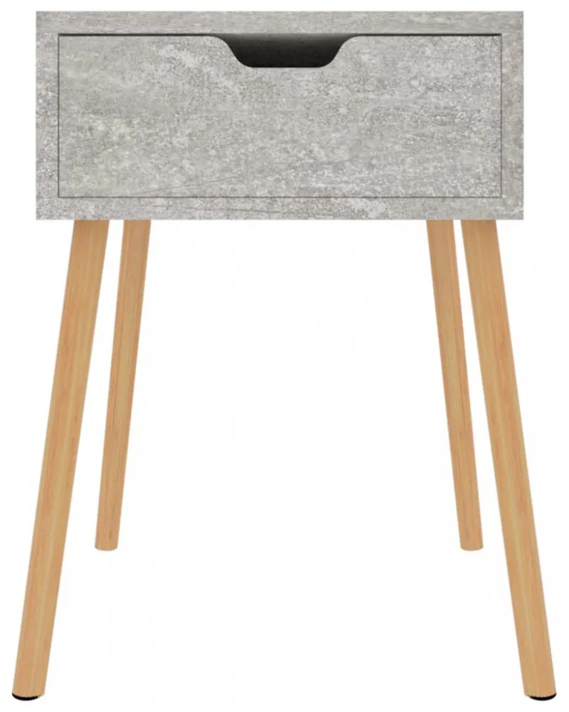 2 db betonszürke szerelt fa éjjeliszekrény 40 x 40 x 56 cm