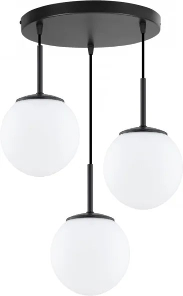 Brilagi - MILO kábeles függeszték 3xE27/60W/230V fekete