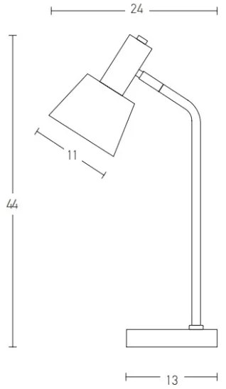 Zambelis 20220 - Asztali lámpa 1xE14/25W/230V szürke