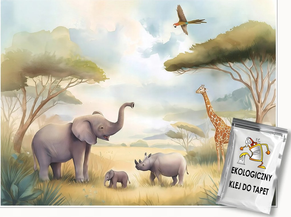 Fotótapéta Gyerekeknek Dzsungel Állatok Tapéta Gyerekszoba 300x210