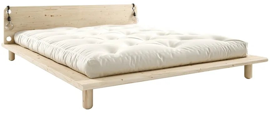 Borovi fenyő franciaágy ágyráccsal 160x200 cm Peek – Karup Design