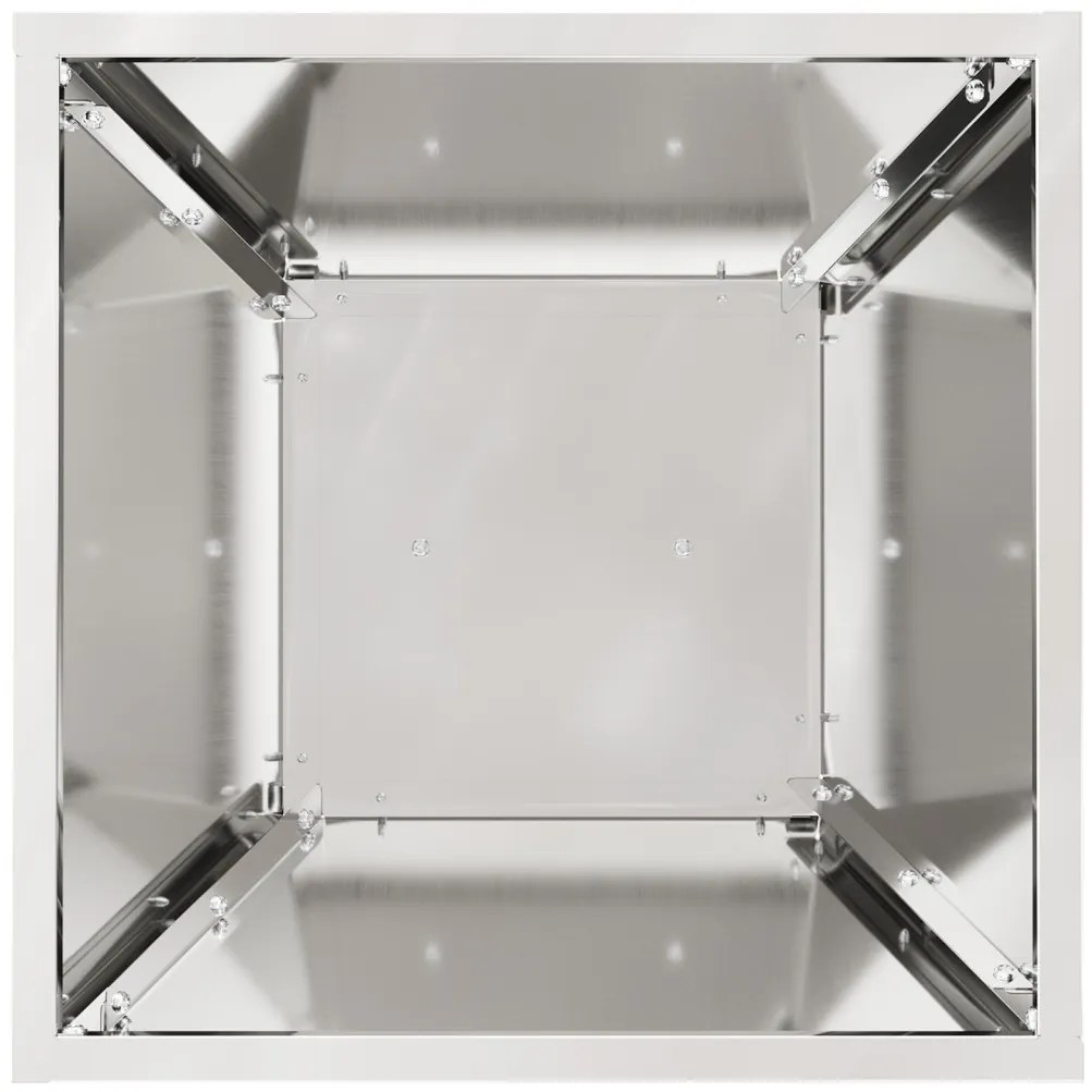 vidaXL Pillér Ültető Ezüst 35 x 35 x 73 cm