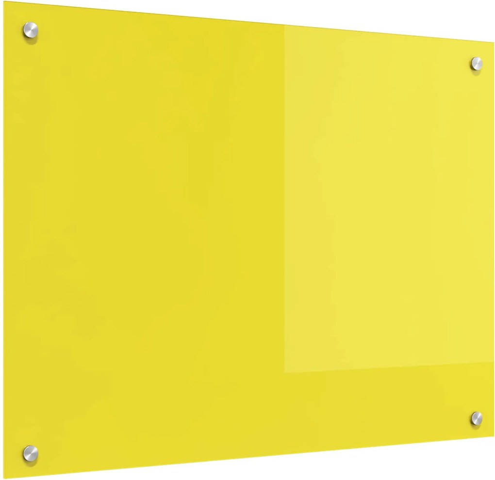 vidaXL Konyhai splashback Sárga 80 x 60 cm edzett üveg