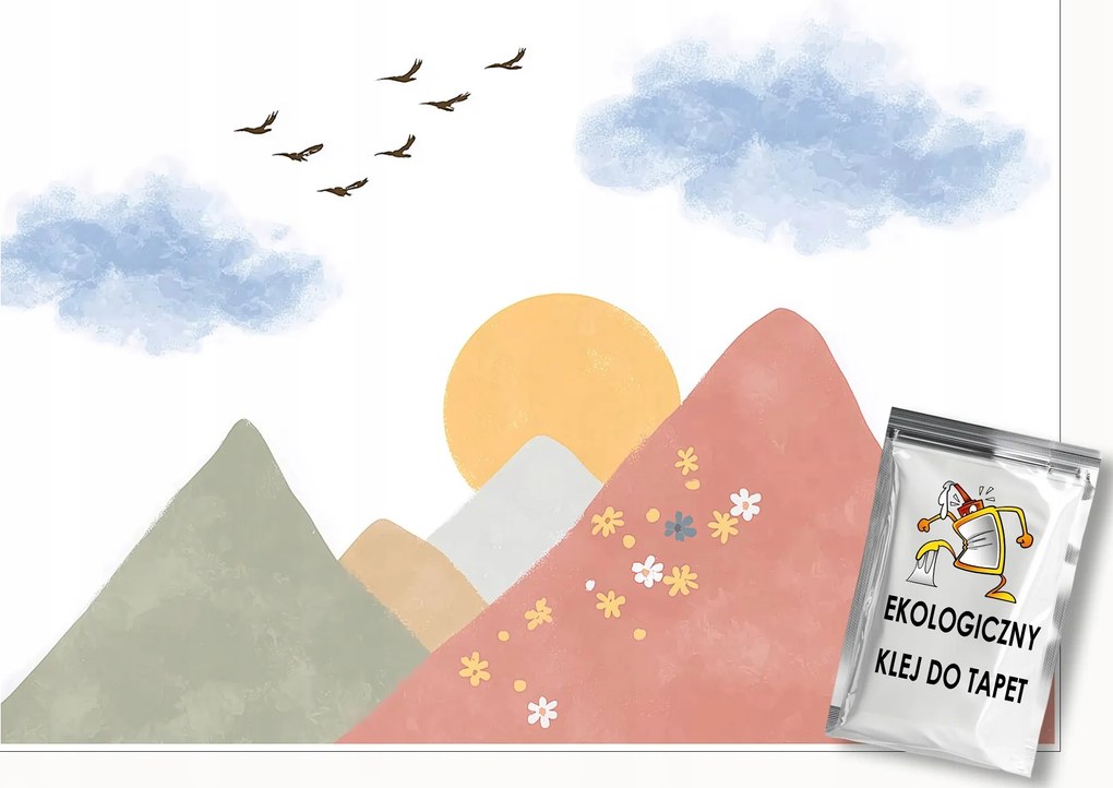 Fotótapéta Gyerekeknek Lányok Fiú Hegyek Gyerek Tapéta 350x250