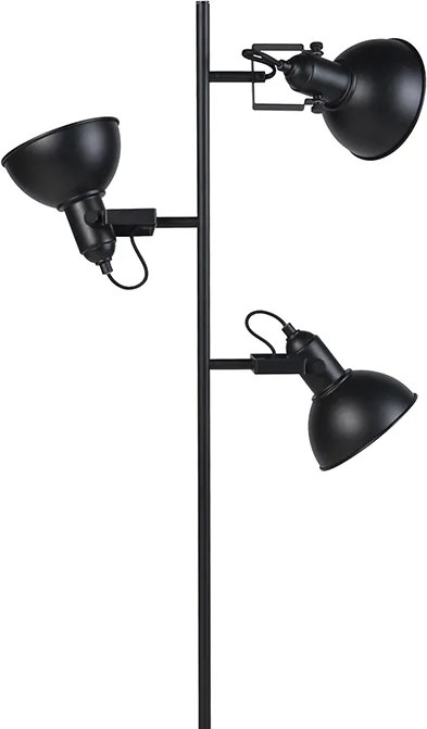 Okos állólámpa fekete arannyal, 3 izzós, 3 WiFi P45-tel - Tommy