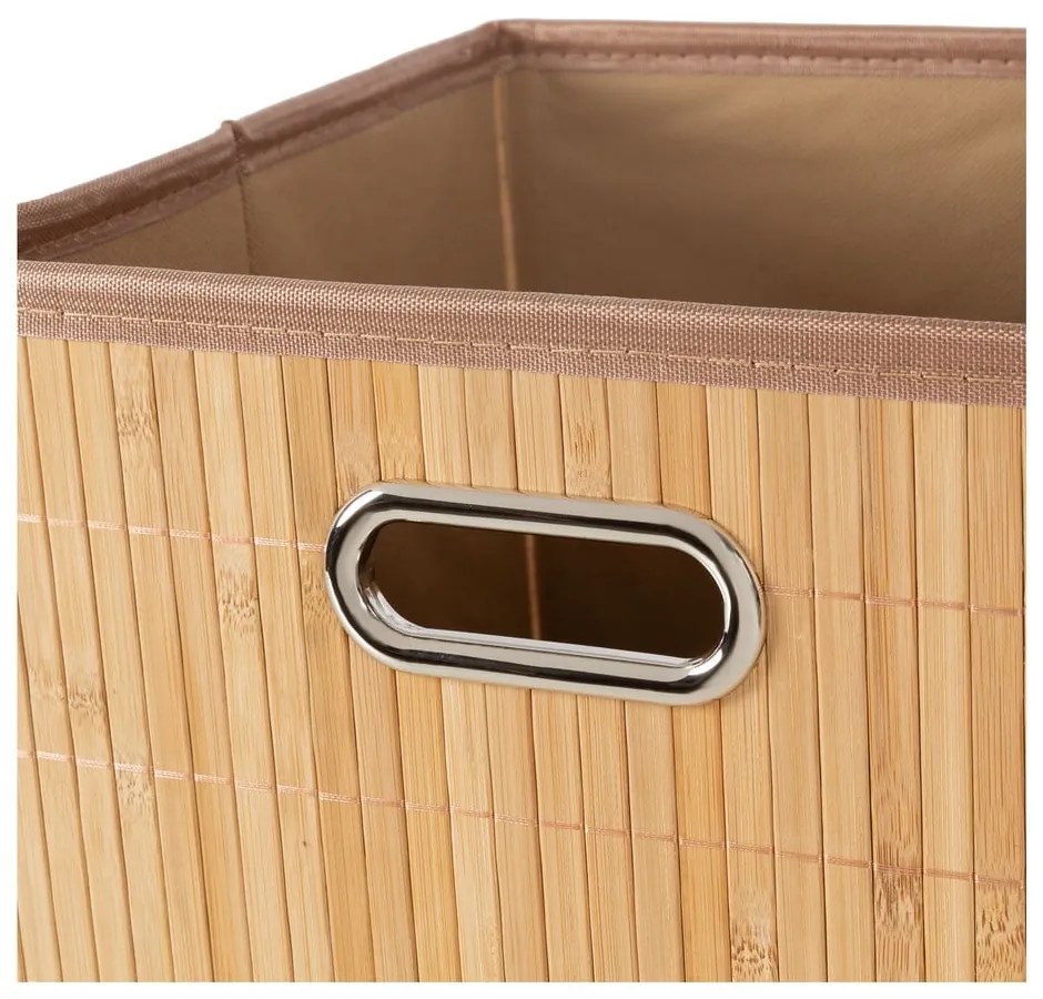 Natúr színű bambusz tárolódoboz 31x31x31 cm – Compactor