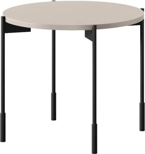 Sonatia kerek fémlábas dohányzóasztal 60 cm - kasmír