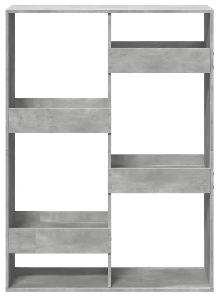 betonszürke szerelt fa térelválasztó 100 x 33 x 135 cm