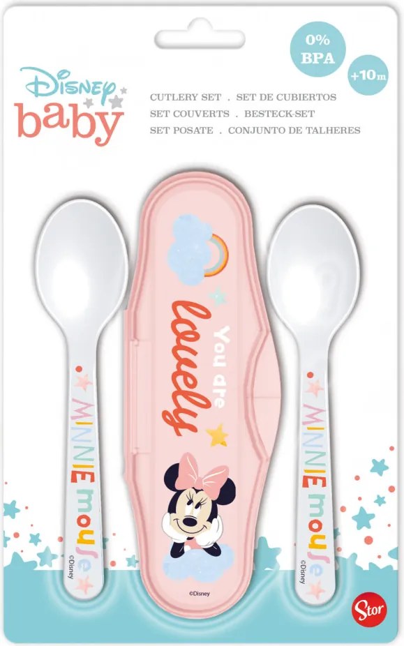 Disney Minnie Ooh Lala! baba utazó evőeszköz készlet
