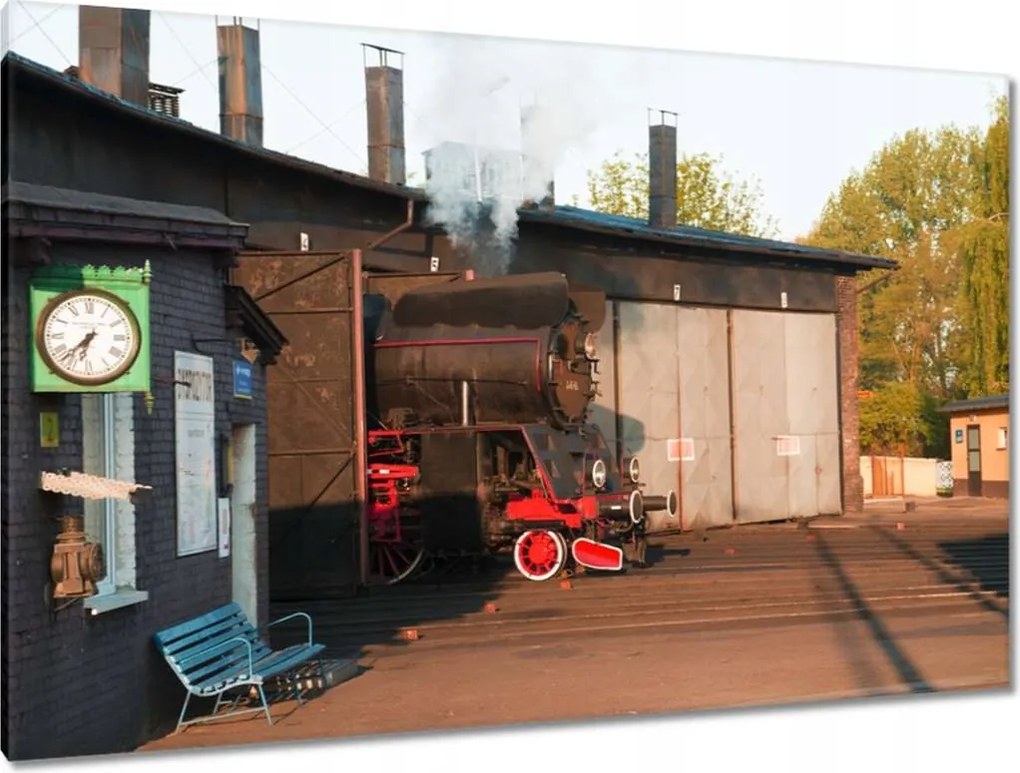 Festmények 120x80 Gőzmozdony Ol 49-69