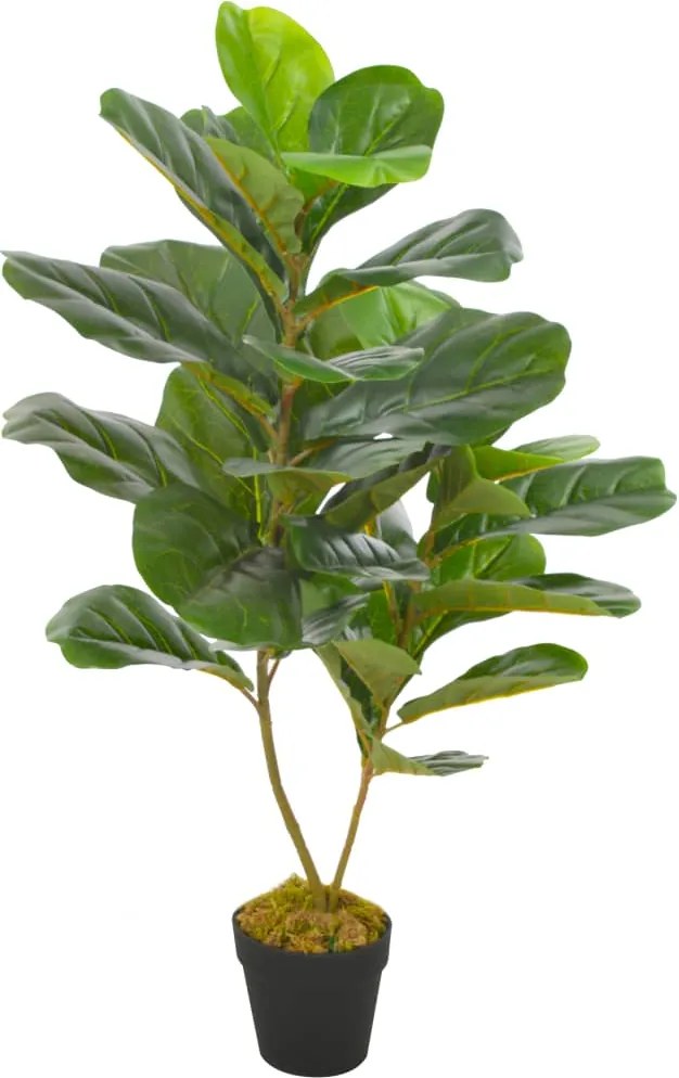vidaXL zöld, cserepes mű lantlevelű fikusz 90 cm