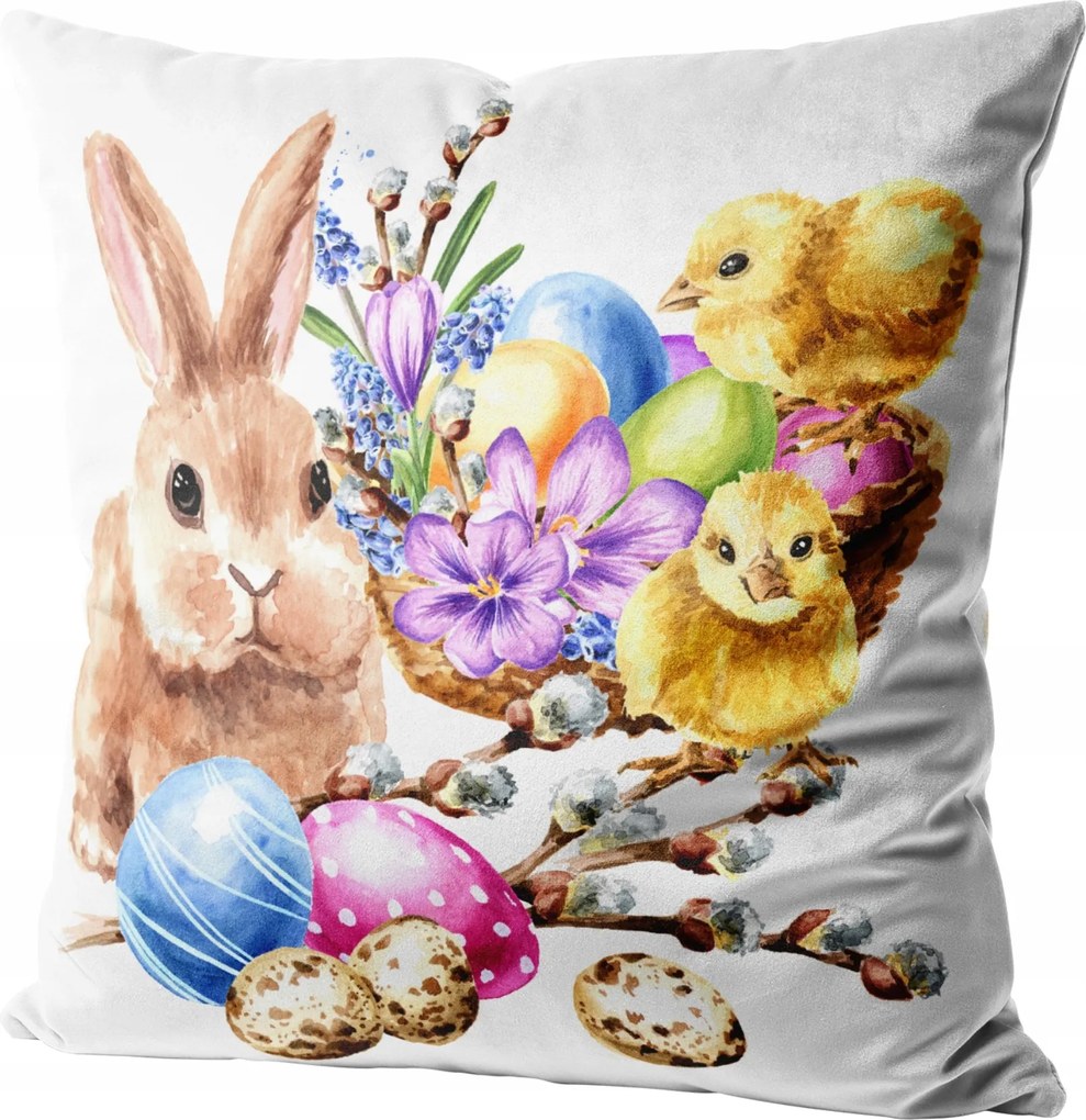 Húsvéti Párnahuzat Velúr Dekoratív Párnahuzat 40X40 Húsvét 0215