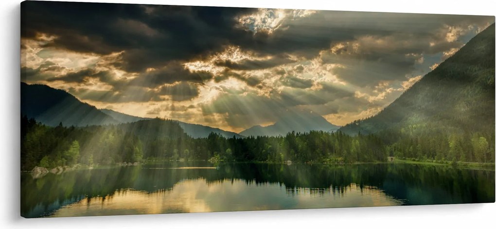 Tó a ragyogó nappal képe (120x50 cm)