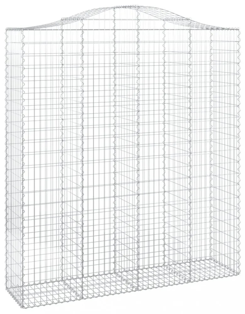 4 db íves horganyzott vas gabion kosár 200x50x220/240 cm