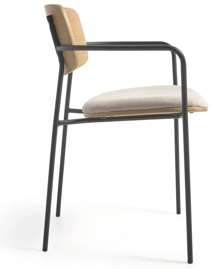 Fekete-natúr színű étkezőszék Maureen – Kave Home