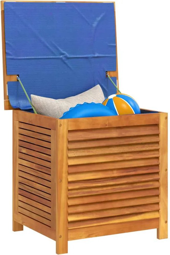 vidaXL tömör akácfa kerti tárolóláda zsaluval 60 x 50 x 56 cm