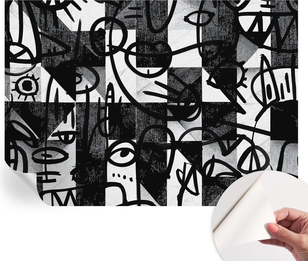 Öntapadós Stílusos Dekoratív Fotótapéta Rajzos káosz 208x146 cm