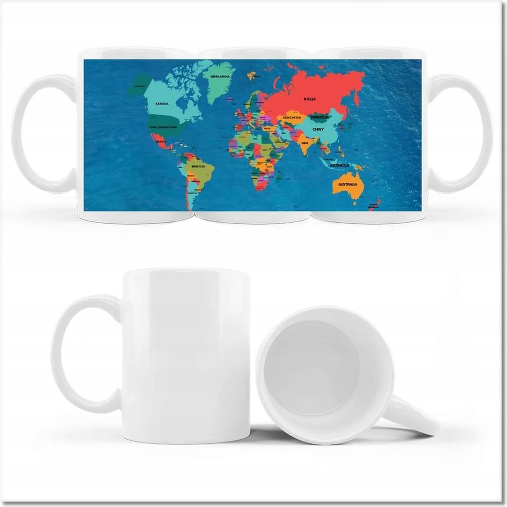 Fényképes bögre Tengeri változat Világtérképek