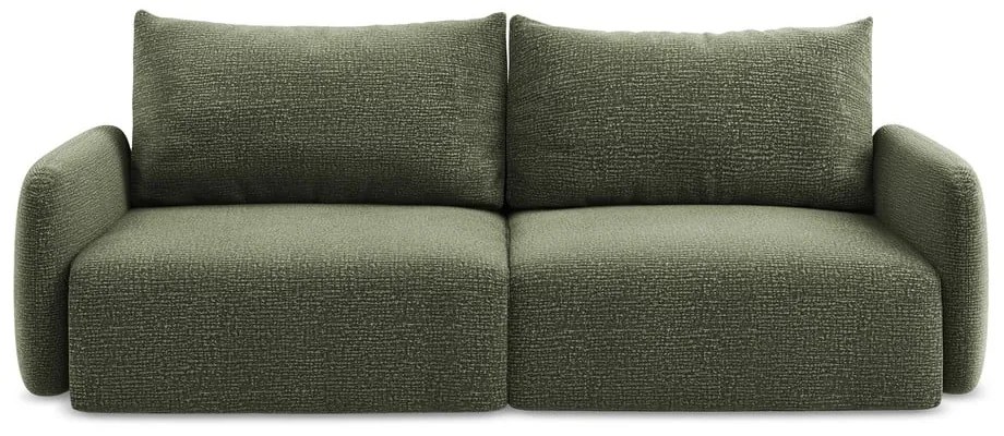 Zöld kinyitható-tárolóhelyes kanapé 238 cm Kalena – Makamii