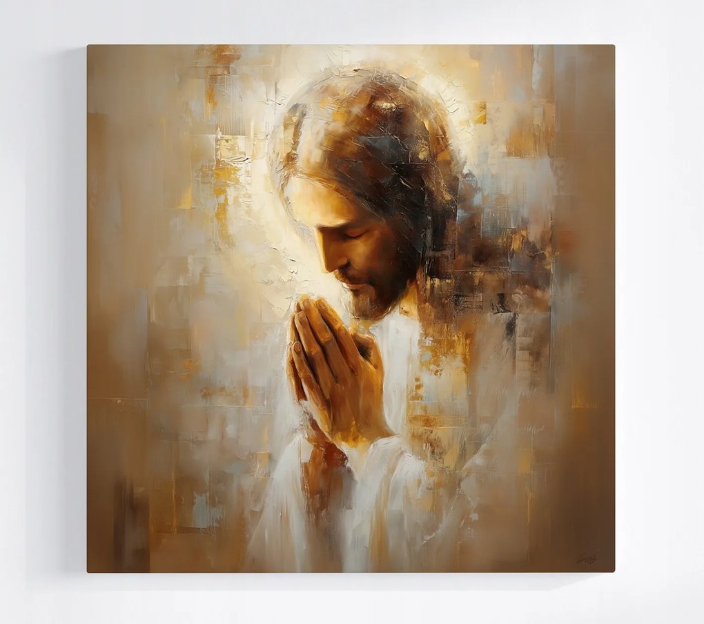 Canvas Vászonkép Jézus Krisztus Imádság Vallásos Művészet 80x80