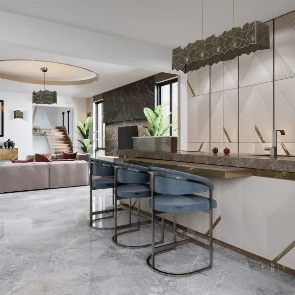 Csillár zsinóron CAMO 5xE27/15W/230V arany